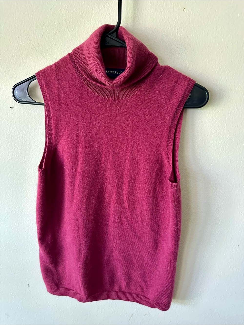 Cashmere Ann Taylor Sleeveless Turtleneck